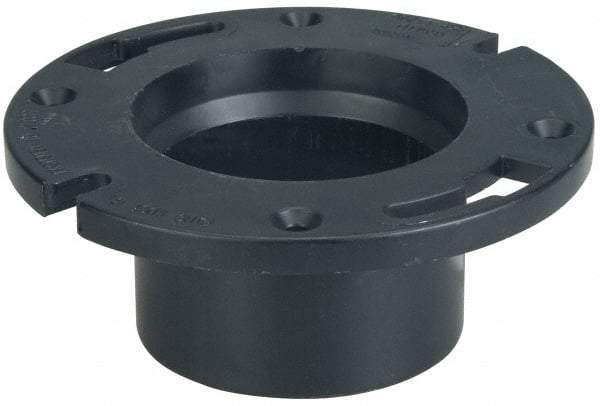 NIBCO - 4 x 3" Pipe, 5-3/8" OD, ABS Closet Flange - 180° Max Working Temp, FIPT End Connections - All Tool & Supply