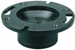 NIBCO - 4 x 3" Pipe, 5-3/8" OD, ABS Closet Flange with Knockout Test Plug - 180° Max Working Temp, Hub End Connections - All Tool & Supply