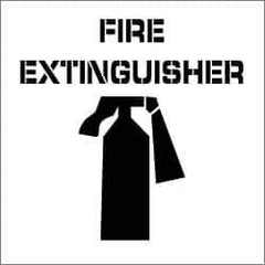 NMC - Fire Extinguisher Stencil - 0.06 Inch Thick, Polyethylene, English - All Tool & Supply