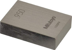 Mitutoyo - 0.95" Rectangular Steel Gage Block - Accuracy Grade 0, Includes Certificate of Inspection - All Tool & Supply