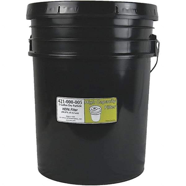 Atrix - High Capacity HEPA Filter Bucket - 5 Gal filter, HEPA (99.97% efficient @ .3 micron) - All Tool & Supply