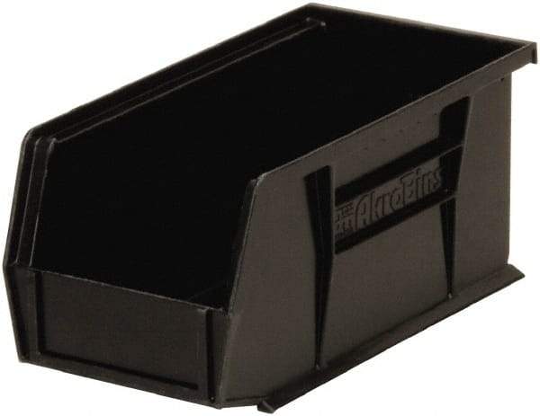 Akro-Mils - 30 Lb. Load Capacity, 10-7/8" Deep, Black Polymer Hopper Stacking Bin - 5" High x 5-1/2" Wide x 10-7/8" Long - All Tool & Supply