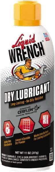 Liquid Wrench - 11 oz Aerosol Dry Film with PTFE Lubricant - Clear, -300°F to 650°F - All Tool & Supply