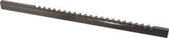 Value Collection - 6mm Keyway Width, Style C-1, Keyway Broach - High Speed Steel, Bright Finish, 3/8" Broach Body Width, 25/64" to 2-1/2" LOC, 11-3/4" OAL - All Tool & Supply