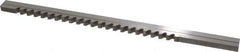 Value Collection - 8mm Keyway Width, Style C-1, Keyway Broach - High Speed Steel, Bright Finish, 3/8" Broach Body Width, 25/64" to 2-1/2" LOC, 11-3/4" OAL - All Tool & Supply