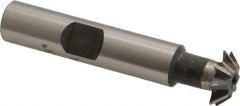 Value Collection - 1/2" Diam x 1/8" Width of Cut, 45° Included Angle, Shank Connection, Cobalt Single Angle Cutter - 3/8" Shank Diam, 2-1/8" Overall Length, Right Hand Cut, Uncoated - All Tool & Supply