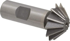 Value Collection - 1-1/2" Diam x 1/2" Width of Cut, 45° Included Angle, Shank Connection, Cobalt Single Angle Cutter - 3/4" Shank Diam, 2-3/4" Overall Length, Right Hand Cut, Uncoated - All Tool & Supply