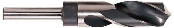 Interstate - 35mm Drill, 118° Point, High Speed Steel Silver Deming & Reduced Shank Drill Bit - Oxide Finish, 6" OAL, Straight Shank, 3" Flute Length, Right Hand Cut, Standard Point, Spiral Flute, Regular Spiral - All Tool & Supply