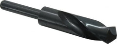 Interstate - 24.5mm Drill, 118° Point, High Speed Steel Silver Deming & Reduced Shank Drill Bit - All Tool & Supply