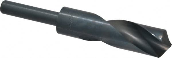 Interstate - 25mm Drill, 118° Point, High Speed Steel Silver Deming & Reduced Shank Drill Bit - All Tool & Supply