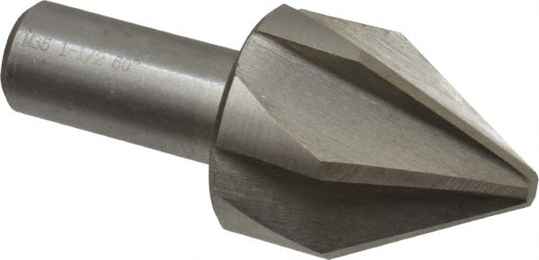 Interstate - 1-1/2" Head Diam, 3/4" Shank Diam, 6 Flute 60° Cobalt Countersink - All Tool & Supply