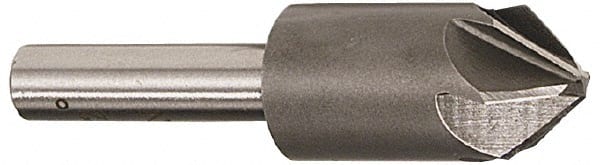 Interstate - 1" Head Diam, 1/2" Shank Diam, 6 Flute 60° Cobalt Countersink - All Tool & Supply