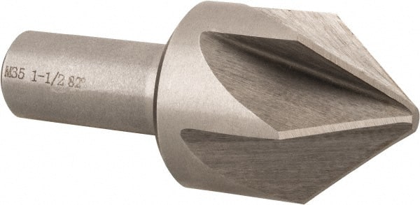 Interstate - 1-1/2" Head Diam, 3/4" Shank Diam, 6 Flute 82° Cobalt Countersink - All Tool & Supply