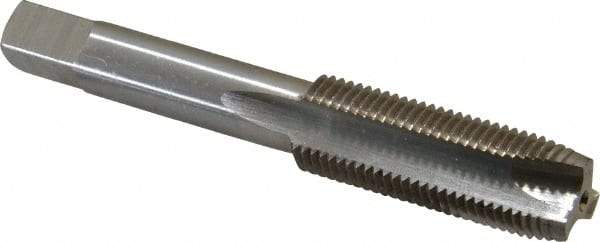 Interstate - 9/16-18 UNF, 3 Flute, Bright Finish, High Speed Steel Spiral Point Tap - Plug Chamfer, Right Hand Thread, 3-19/32" OAL - Exact Industrial Supply