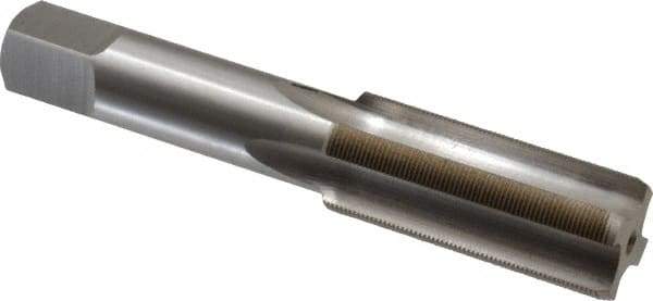 Interstate - 13/16-32 UNS 4 Flute Bright Finish High Speed Steel Straight Flute Standard Hand Tap - Bottoming, Right Hand Thread, H3 Limit, Oversize - Exact Industrial Supply