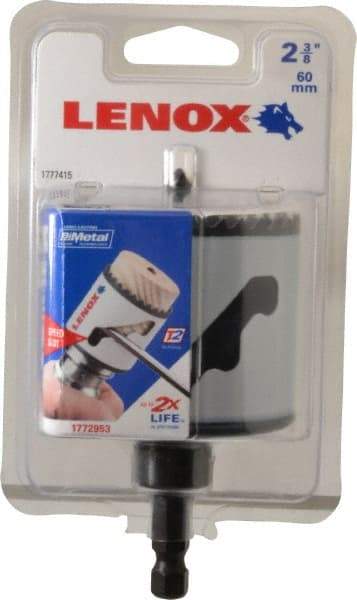 Lenox - 2-3/8" Diam, 1-9/16" Cutting Depth, Hole Saw - Bi-Metal Saw, Toothed Edge - All Tool & Supply