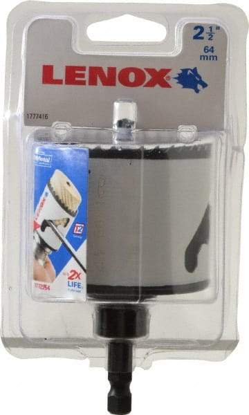 Lenox - 2-1/2" Diam, 1-9/16" Cutting Depth, Hole Saw - Bi-Metal Saw, Toothed Edge - All Tool & Supply