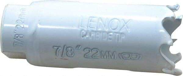 Lenox - 7/8" Diam, 1-1/2" Cutting Depth, Hole Saw - Carbide-Tipped Saw, Toothed Edge - All Tool & Supply