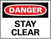 NMC - "Danger - Stay Clear of Moving Conveyors", 10" Long x 14" Wide, Aluminum Safety Sign - Rectangle, 0.04" Thick, Use for Accident Prevention - All Tool & Supply