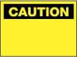 NMC - "Caution - Blank No Legend", 10" Long x 14" Wide, Rigid Plastic Safety Sign - Rectangle, 0.05" Thick, Use for Accident Prevention - All Tool & Supply