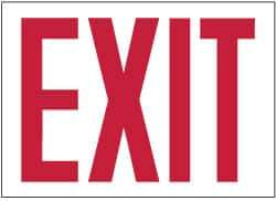 NMC - Exit, Pressure Sensitive Vinyl Exit Sign - 10" Wide x 7" High, Glow-in-the-Dark - All Tool & Supply