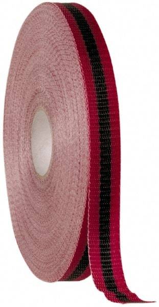 PRO-SAFE - 150' Long x 3/4" Wide Roll, Woven Polyethylene, Black & Red Barricade Tape - Message: Shipping - All Tool & Supply