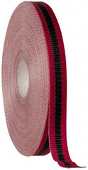 PRO-SAFE - 150' Long x 3/4" Wide Roll, Woven Polyethylene, Black & Red Barricade Tape - Message: Shipping - All Tool & Supply