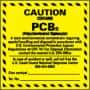 NMC - Hazardous Materials Label - Legend: Caution - Contains PCBs (Polychlorinated Biphenyis), English, Black & Yellow, 6" Long x 6" High, Sign Muscle Finish - All Tool & Supply