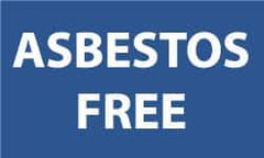 NMC - "Asbestos Free", 3" Long x 5" Wide, Paper Safety Sign - Rectangle, Use for Hazardous Materials - All Tool & Supply