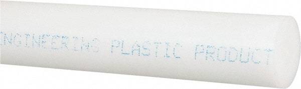 Made in USA - 8' Long, 1-1/8" Diam, Acetal Plastic Rod - Natural (Color) - All Tool & Supply