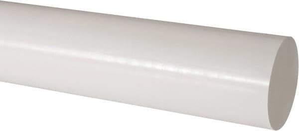 Made in USA - 1' Long, 3" Diam, Acetal Plastic Rod - Natural (Color) - All Tool & Supply