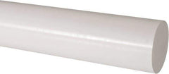 Made in USA - 2' Long, 3" Diam, Acetal Plastic Rod - Natural (Color) - All Tool & Supply