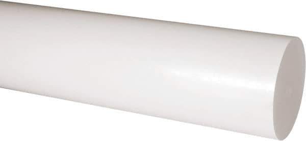 Made in USA - 1' Long, 3-1/2" Diam, Acetal Plastic Rod - Natural (Color) - All Tool & Supply