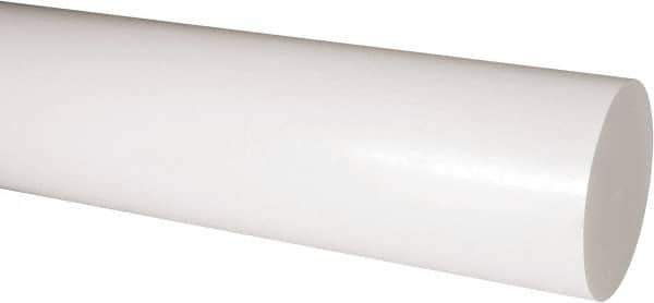 Made in USA - 1' Long, 4" Diam, Acetal Plastic Rod - Natural (Color) - All Tool & Supply