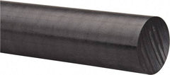 Made in USA - 8' Long, 1-1/4" Diam, Acetal Plastic Rod - Black - All Tool & Supply