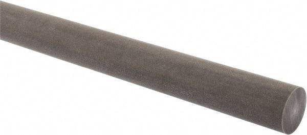 Made in USA - 2' Long, 1" Diam, Acetal (PTFE-Filled) Plastic Rod - Brown - All Tool & Supply