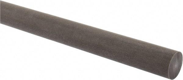 Made in USA - 4' Long, 1" Diam, Acetal (PTFE-Filled) Plastic Rod - Brown - All Tool & Supply