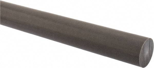 Made in USA - 2' Long, 1-1/4" Diam, Acetal (PTFE-Filled) Plastic Rod - Brown - All Tool & Supply