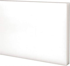 Made in USA - 4 Ft. Long x 4 Inch Wide x 1/2 Inch High, Acetal, Rectangular Plastic Bar - Natural - All Tool & Supply