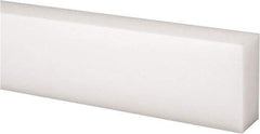 Made in USA - 4 Ft. Long x 1-1/2 Inch Wide x 3/4 Inch High, Acetal, Rectangular Plastic Bar - Natural - All Tool & Supply