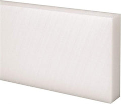 Made in USA - 2 Ft. Long x 3 Inch Wide x 3/4 Inch High, Acetal, Rectangular Plastic Bar - Natural - All Tool & Supply