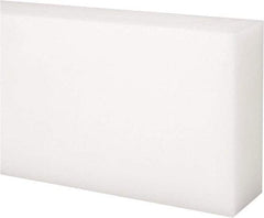 Made in USA - 2 Ft. Long x 3 Inch Wide x 1-1/4 Inch High, Acetal, Rectangular Plastic Bar - Natural - All Tool & Supply