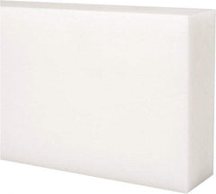 Made in USA - 1 Ft. Long x 4 Inch Wide x 1-1/2 Inch High, Acetal, Rectangular Plastic Bar - Natural - All Tool & Supply