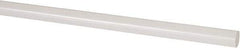 Made in USA - 8' Long, 3/8" Diam, PVDF Plastic Rod - White - All Tool & Supply