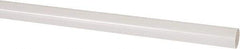 Made in USA - 8' Long, 1/2" Diam, PVDF Plastic Rod - White - All Tool & Supply