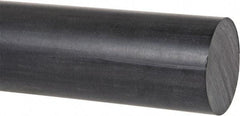 Made in USA - 4' Long, 1-1/2" Diam, PPO (Noryl) Plastic Rod - Black - All Tool & Supply