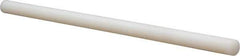 Made in USA - 10' Long, 1" Diam, Fiberglass Plastic Rod - White - All Tool & Supply