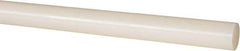 Made in USA - 8' Long, 1" Diam, Nylon 6/6 Plastic Rod - Natural (Color) - All Tool & Supply