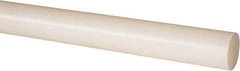 Made in USA - 8' Long, 1-1/8" Diam, Nylon 6/6 Plastic Rod - Natural (Color) - All Tool & Supply