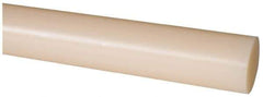 Made in USA - 8' Long, 1-3/8" Diam, Nylon 6/6 Plastic Rod - Natural (Color) - All Tool & Supply